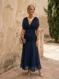 Wrap Dress in Crossover Style