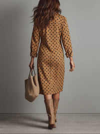 Ebonie | Suede Shirt Midi Dress