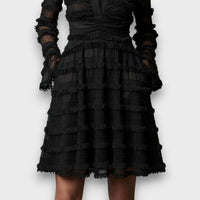 Parisa – Sheer Fringe Midi Dress