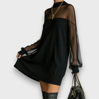 Nyela – Sheer Mesh Evening Mini Dress