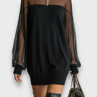 Nyela – Sheer Mesh Evening Mini Dress