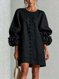 Floral Button-down Mini Dress