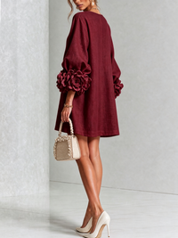 Floral Button-down Mini Dress