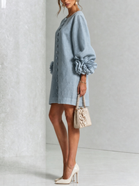Floral Button-down Mini Dress