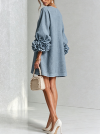Floral Button-down Mini Dress