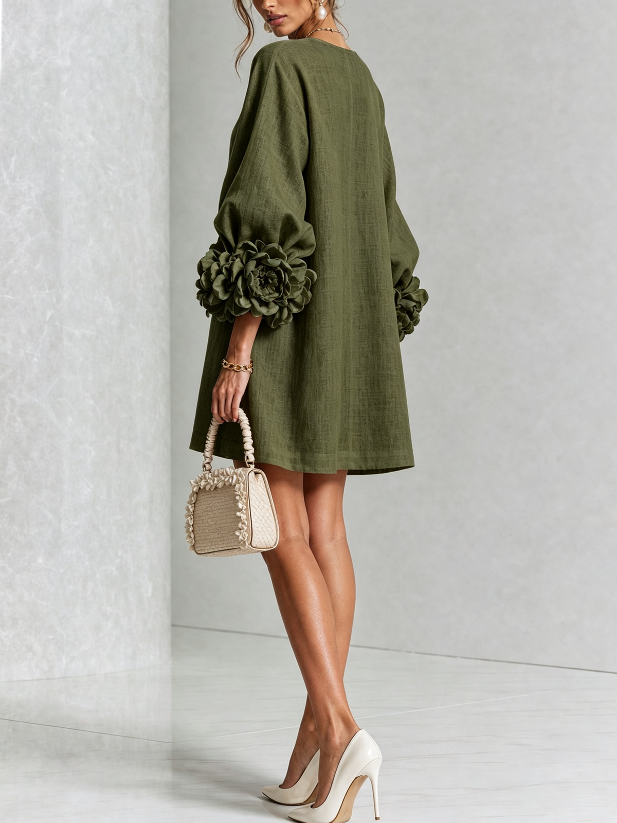 Floral Button-down Mini Dress