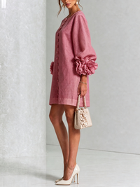 Floral Button-down Mini Dress