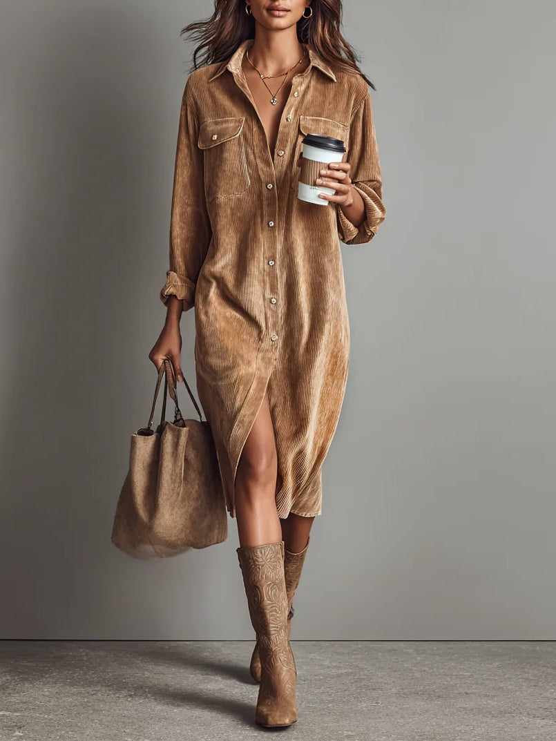 Calista | Soft-Touch Button-Down Midi Dress - Bundle Deal