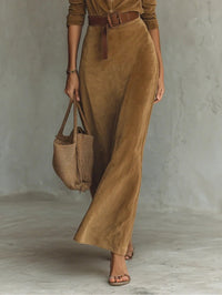 Isla | Suede Maxi Dress