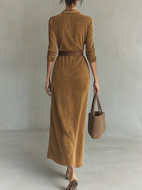 Isla | Suede Maxi Dress