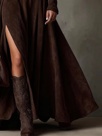 Charlotte | Dark Brown Maxi Dress