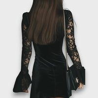 Orinthian – Velvet Mini Lace Dress