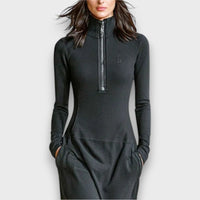 Lunerai – Zip-Neck Maxi Dress