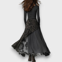 Zelvara – Mixed-Print Maxi Dress
