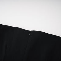 Yoliswa Black Off-Shoulder Maxi Dress with High Thigh Slit