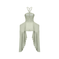 Michel layered-hemline mini dress