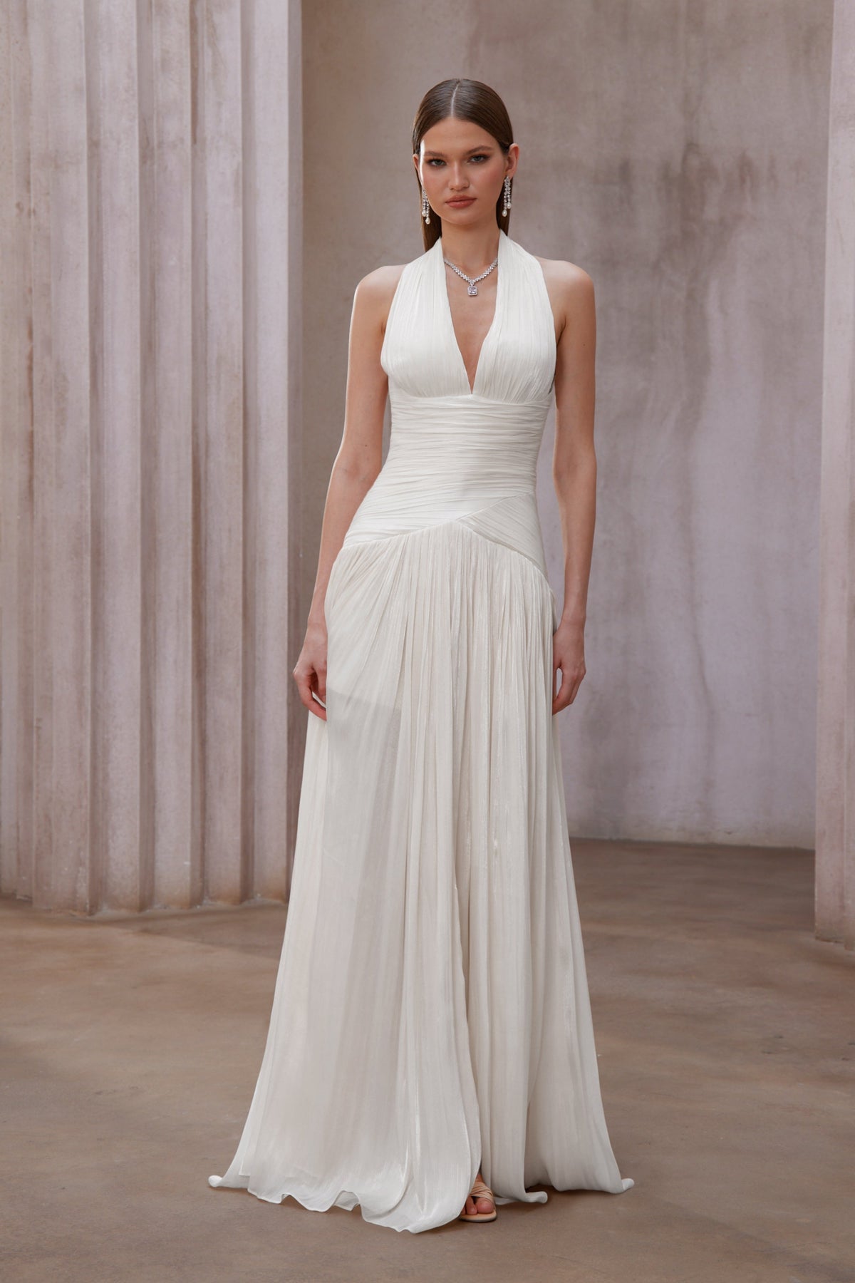 Uranie Gathered Maxi Dress