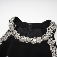 Babette Black Crystal Embellished Mini Dress