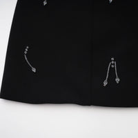Babette Black Crystal Embellished Mini Dress