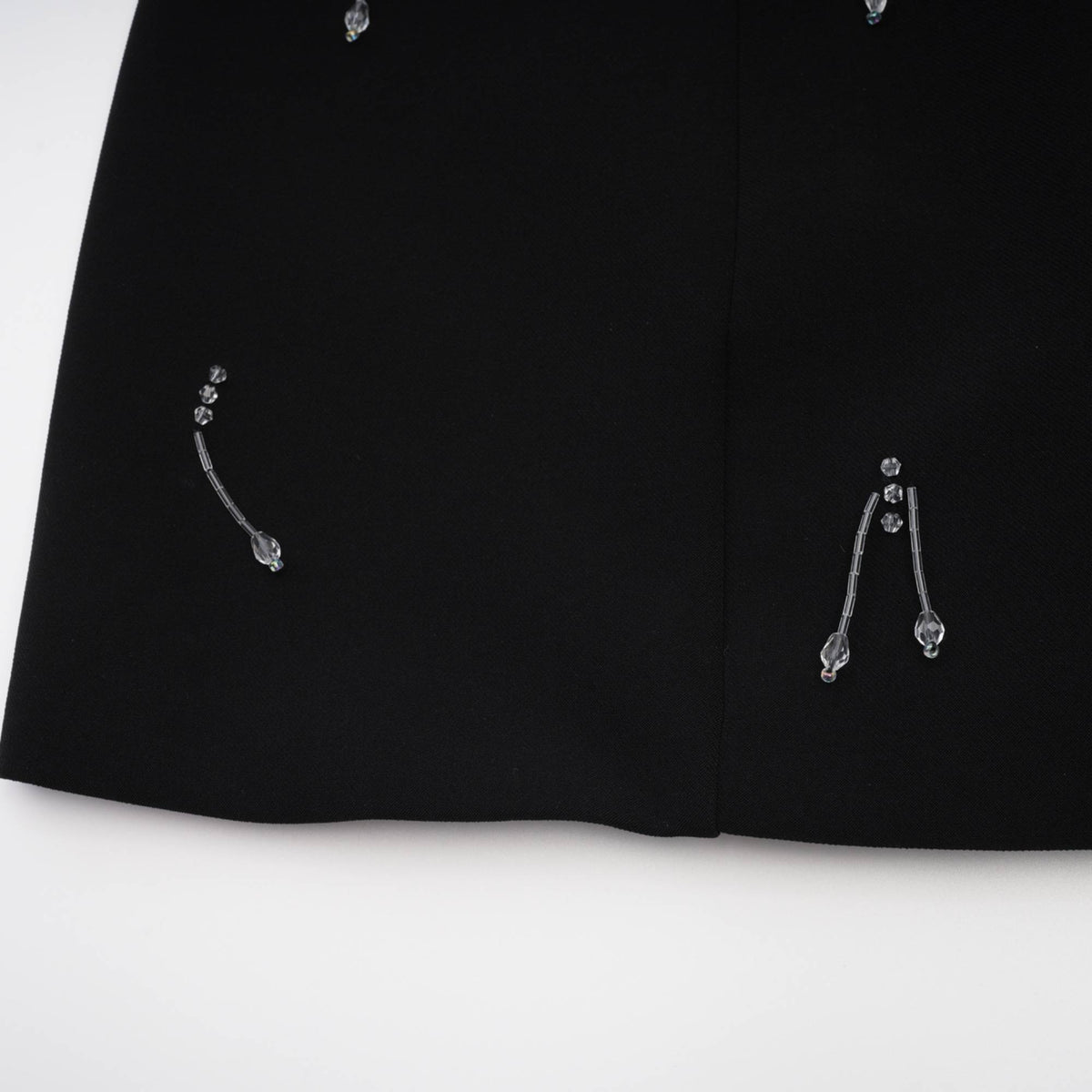 Babette Black Crystal Embellished Mini Dress