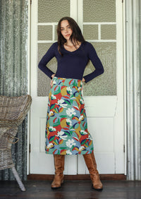 Belt Loop Skirt Tallow Wood
