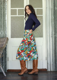 Belt Loop Skirt Tallow Wood