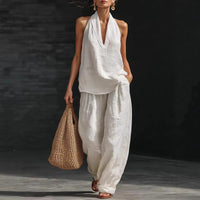 Ainhoa | Linen-Texture Two-Piece Set