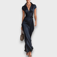Laviera – Maxi dress with notched collar