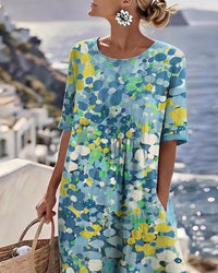 Elena Flowing Floral Midi Dress