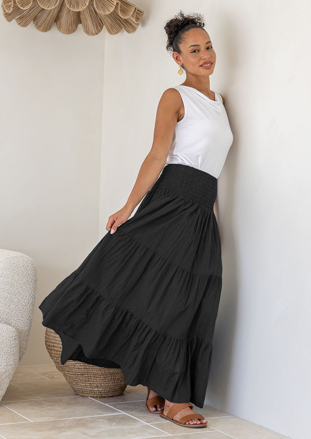 Dawn Maxi Skirt Black