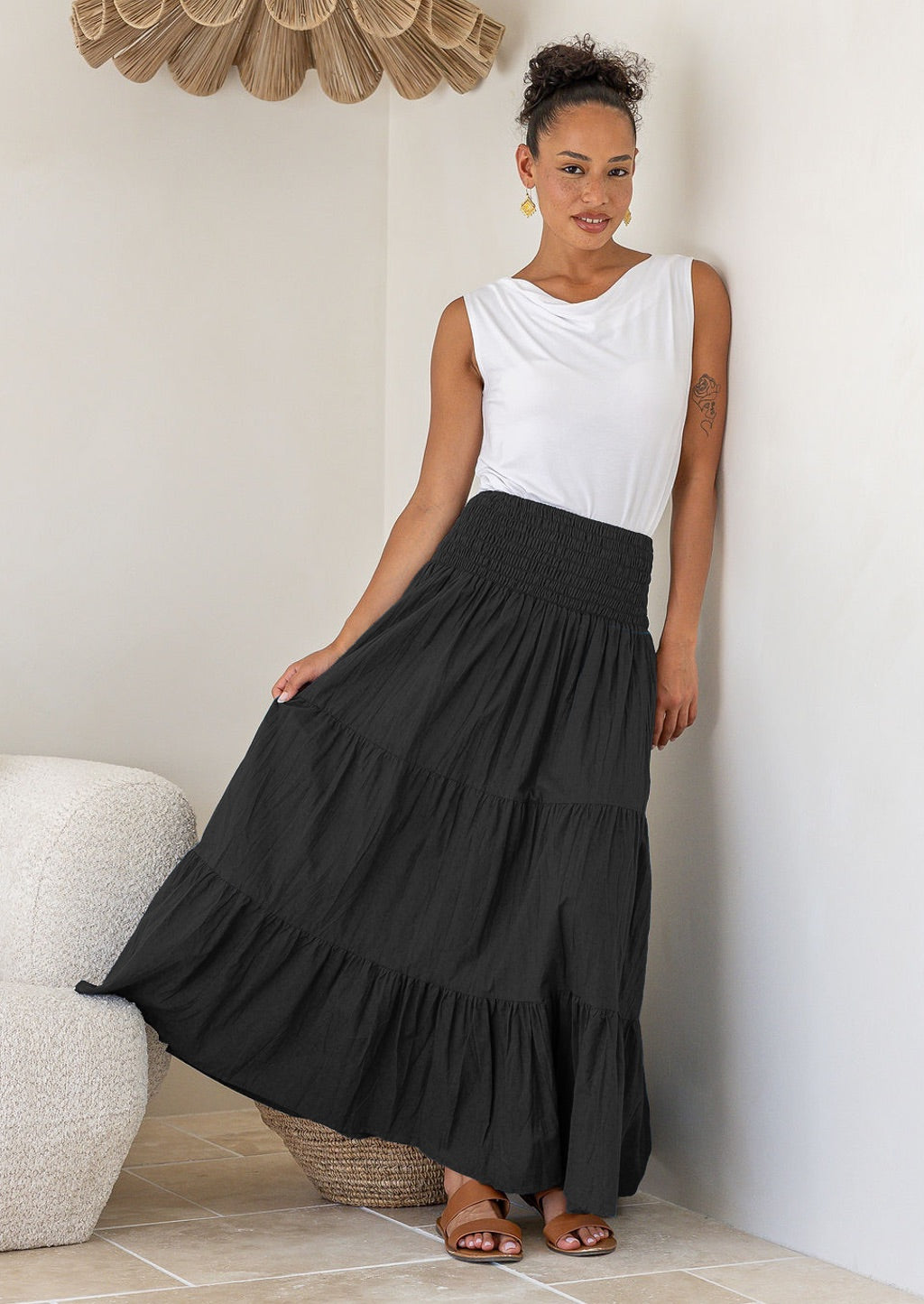 Dawn Maxi Skirt Black