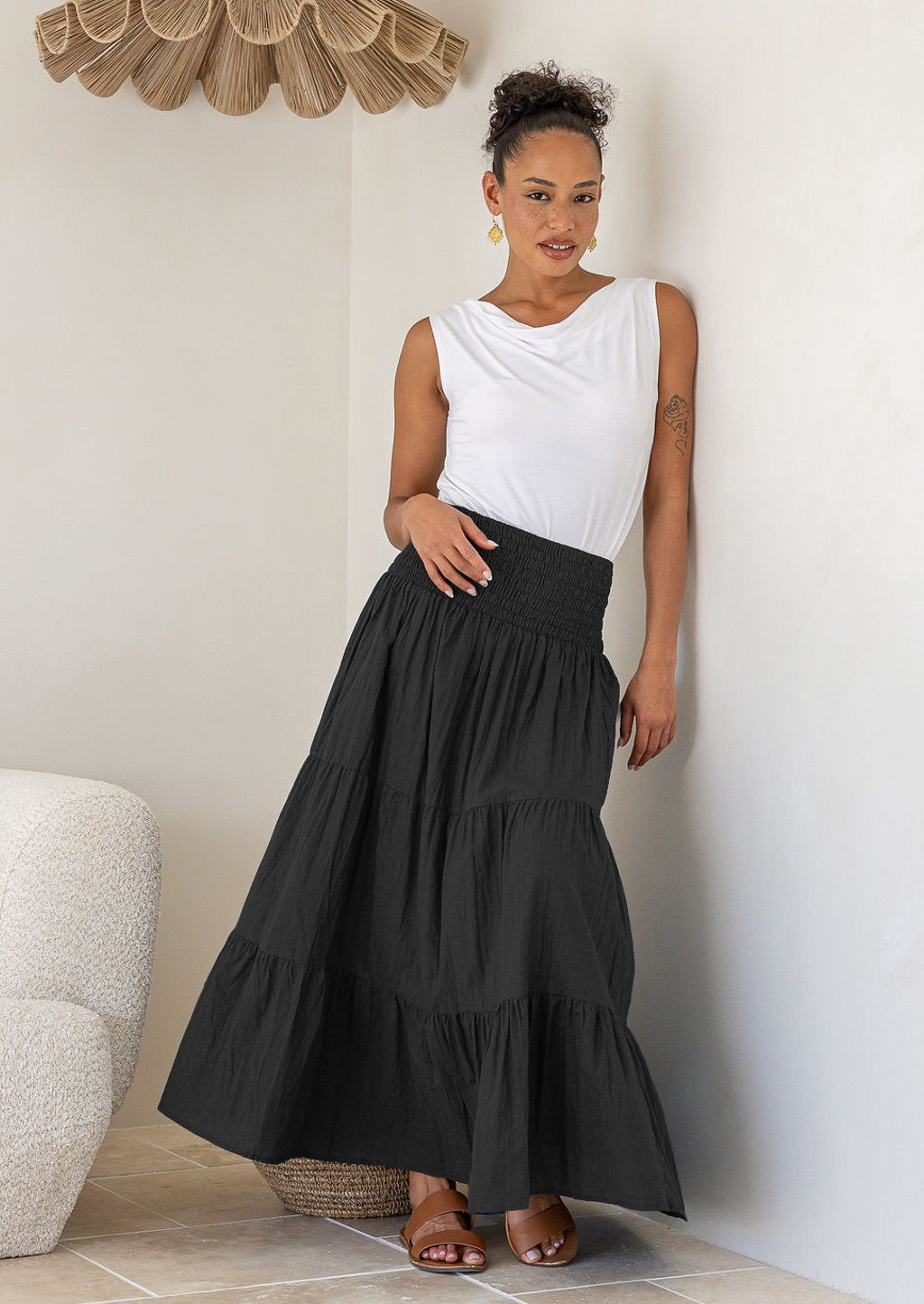 Dawn Maxi Skirt Black
