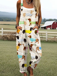 White with Dog Print