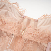 Eilís Pink Bustier Mesh Maxi Dress