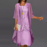 Eleanor Elegant Chiffon Two-Piece Dress