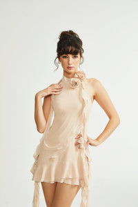 Eloisee Floral Asymmetrical Mini Dress