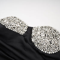 Emmeline crystal-embellished mini dress in Black
