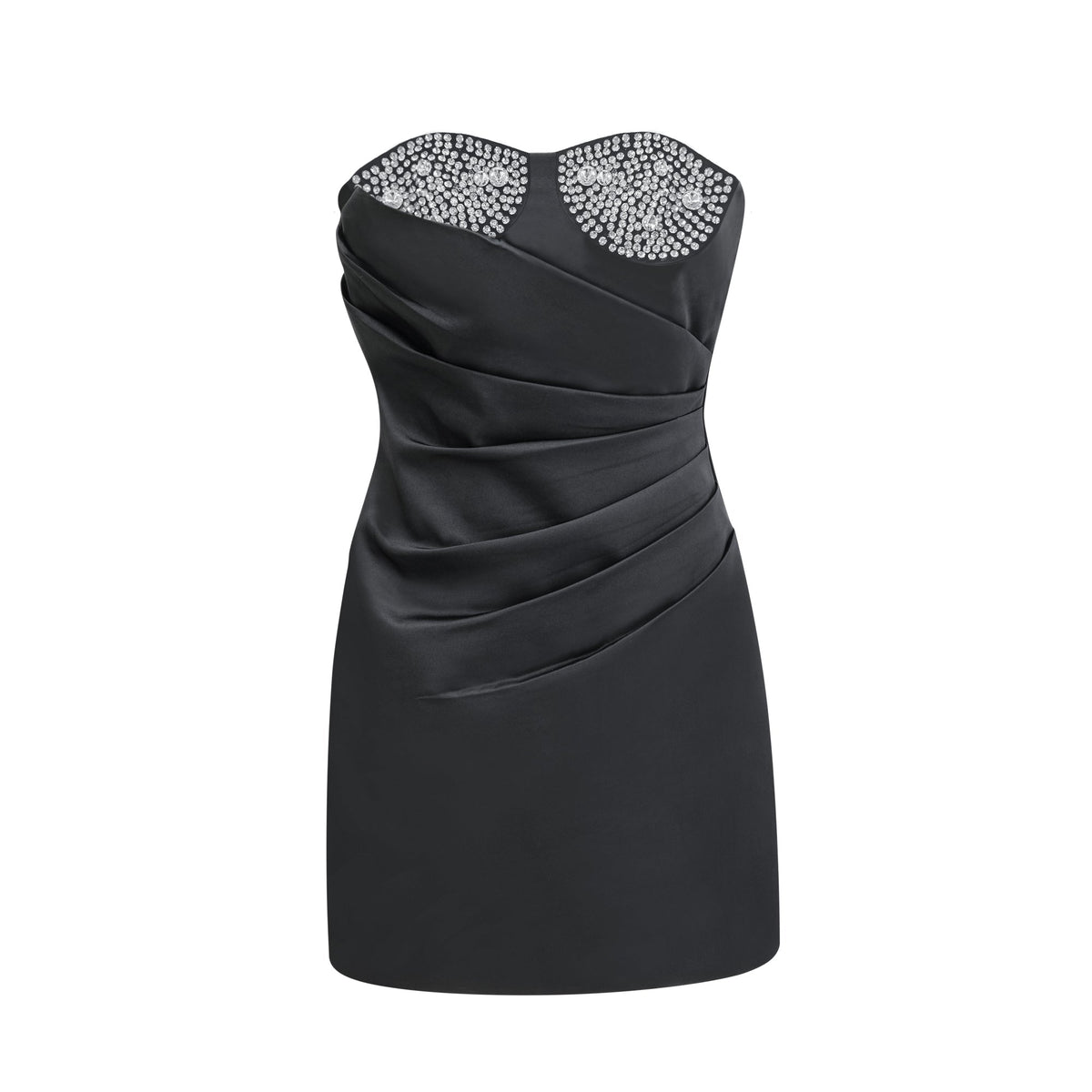 Emmeline crystal-embellished mini dress in Black