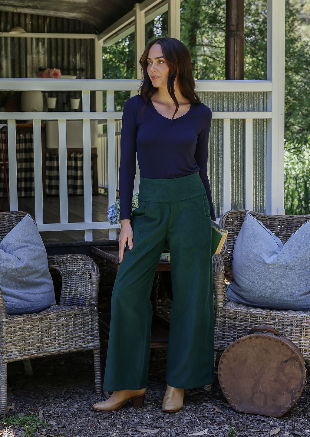 Esta Corduroy Pants Botanical Garden