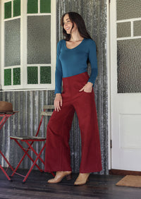 Esta Corduroy Pants Cabernet