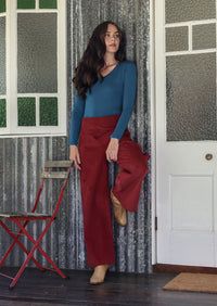 Esta Corduroy Pants Cabernet