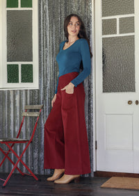 Esta Corduroy Pants Cabernet