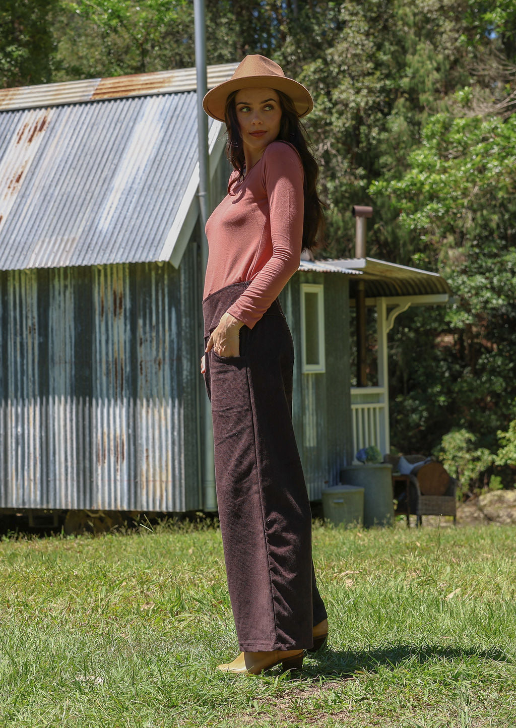 Esta Corduroy Pants Ganache