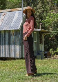 Esta Corduroy Pants Ganache