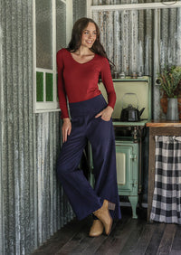 Esta Corduroy Pants Maritime Blue