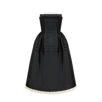 Felisara black bowknot midi dress