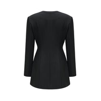 Fionnghuala Black Crystal Embellished Mini Dress
