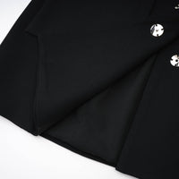 Fionnghuala Black Crystal Embellished Mini Dress