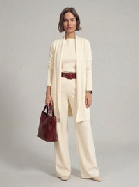Elena Set – Long Cardigan, Top and Trousers