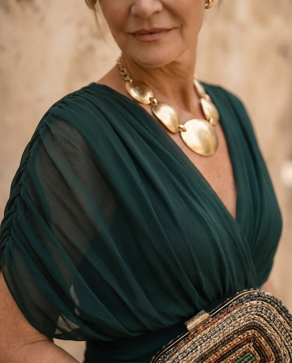 Wrap Dress in Crossover Style